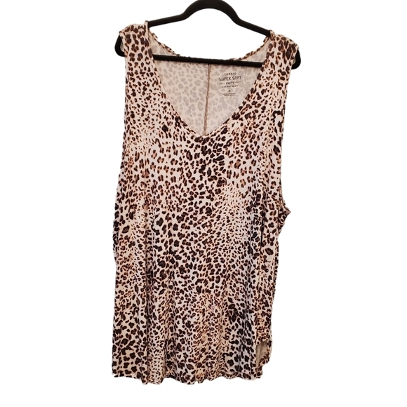 Torrid Size 6 Stretchy Leopard Print Tunic Tank - Picture 1 of 5